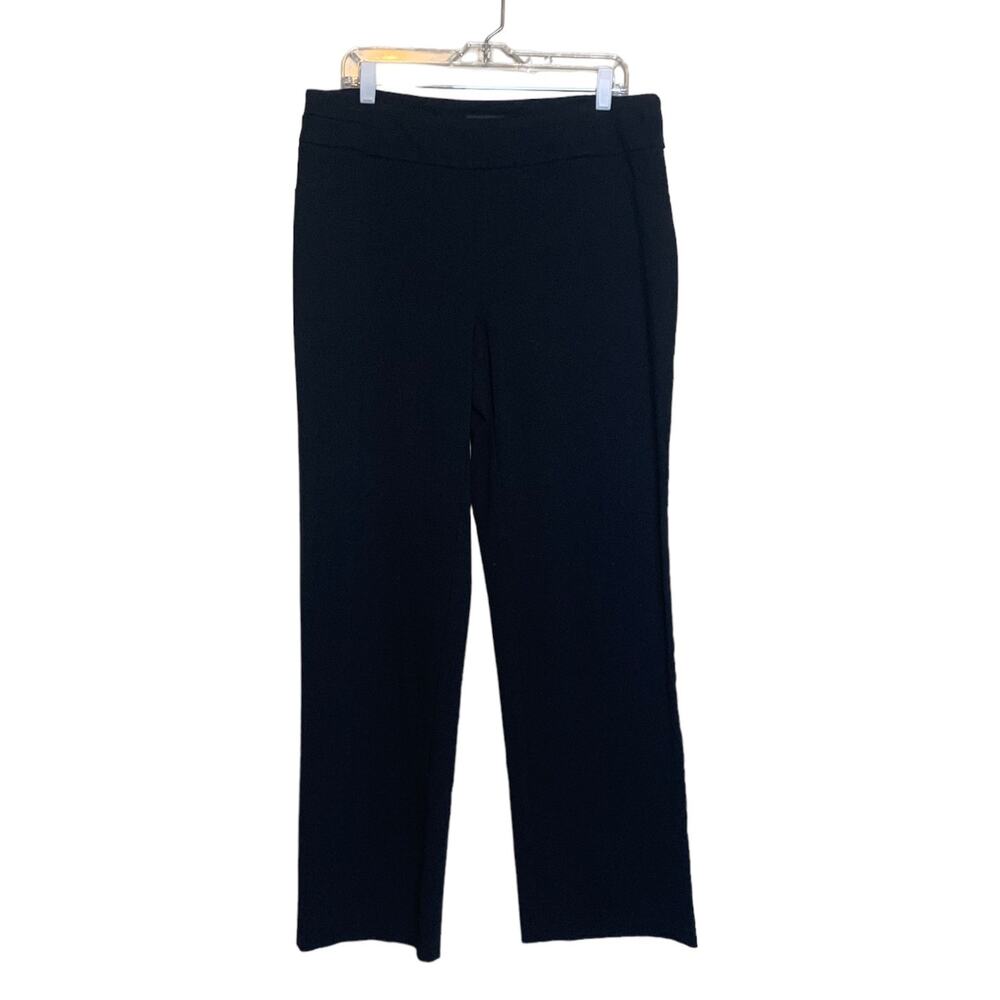 Ashley Stewart Black Pullup Wide Legs Pants Size 16 Tall